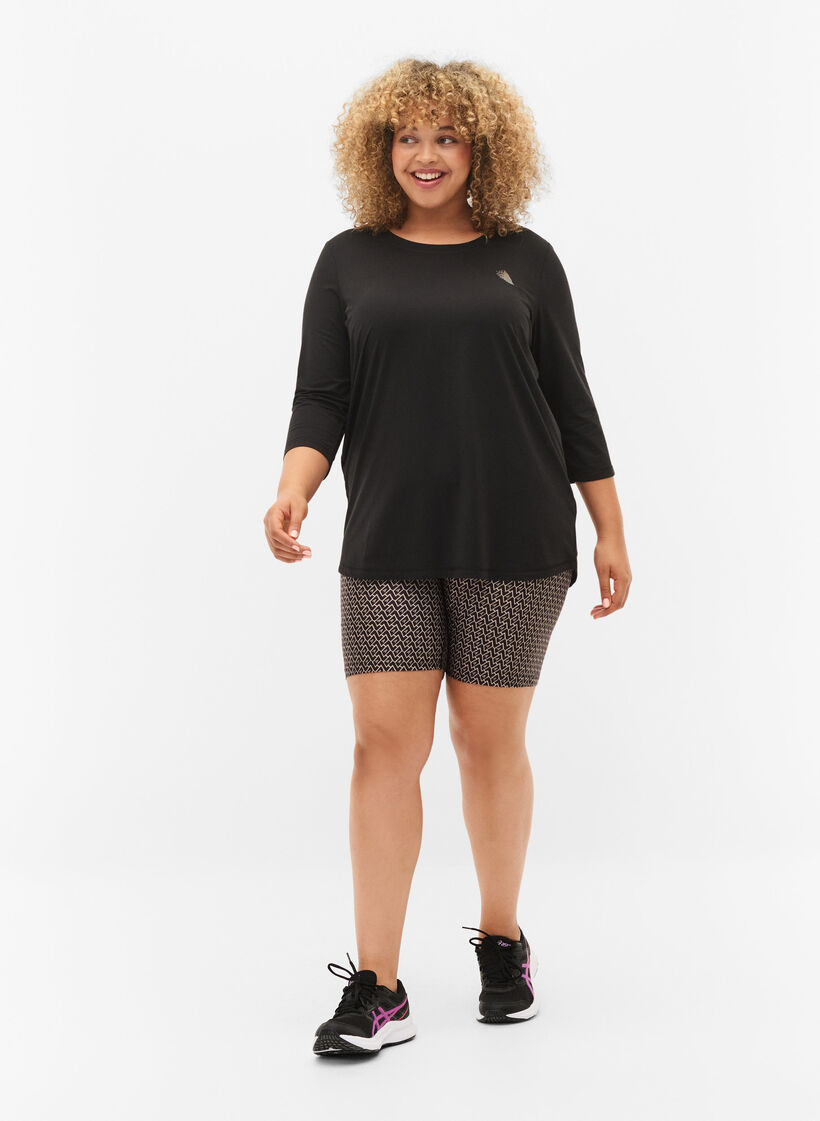 Treenipusero 3/4-hihoilla, Musta, Model image number 1