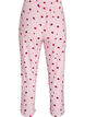 Pyjamahousut pehme&auml;st&auml; jersey-materiaalista, korkea vy&ouml;t&auml;r&ouml; ja hedelm&auml;kuosi, Vaaleanpunainen, Packshot image number 1