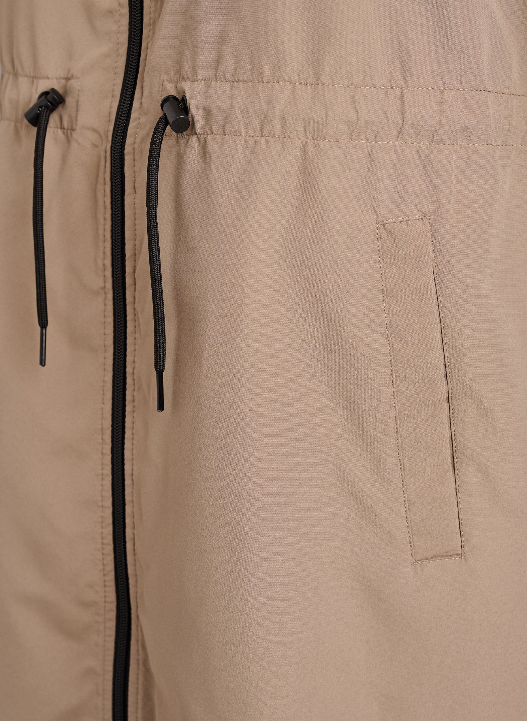 Zizzi FLASH - Kevyt hupullinen parka, Ruskea, Packshot image number 3