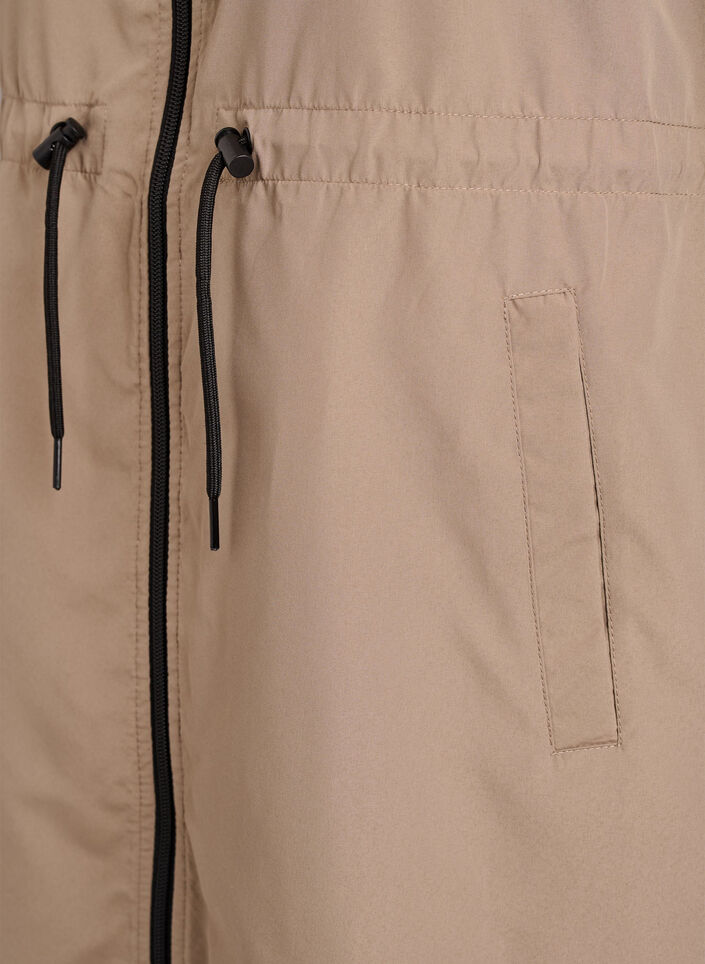 FLASH - Kevyt hupullinen parka, Ruskea, Packshot image number 3