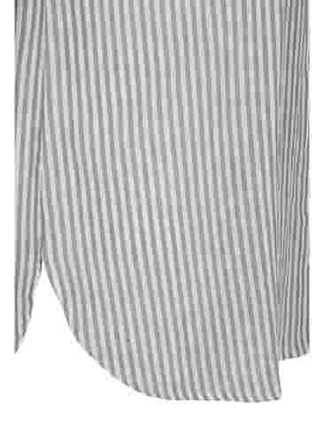 Raidallinen tunika v-pääntiellä ja napeilla, Balsam Green Stripe, Packshot image number 3