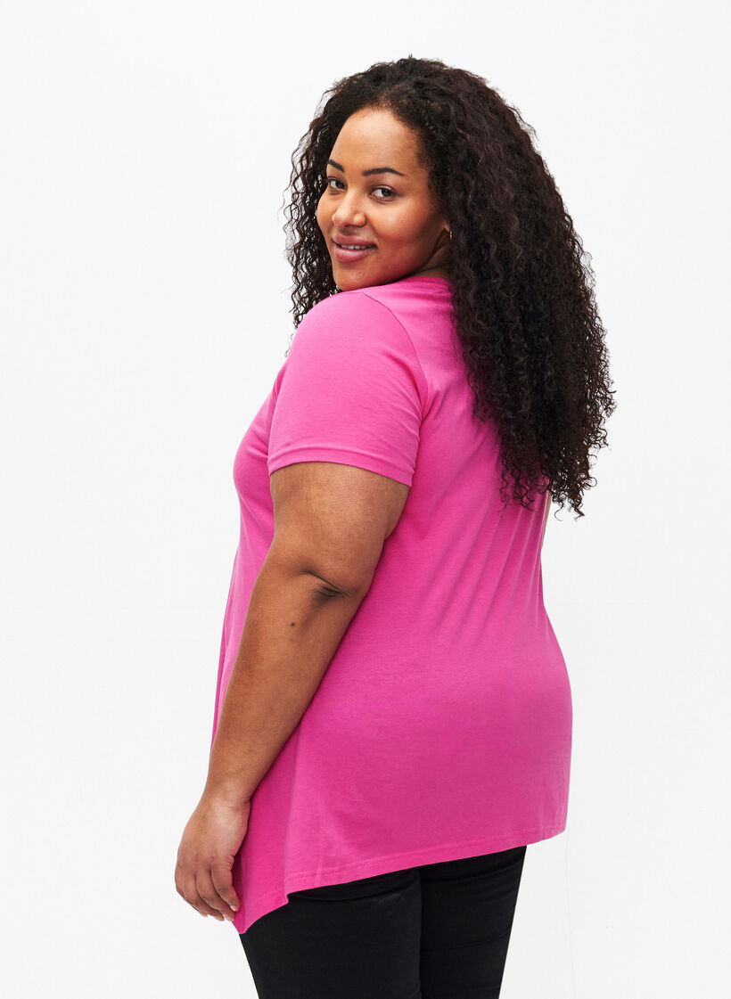 Lyhythihainen puuvillainen t-paita, Raspberry S. Best, Model image number 1