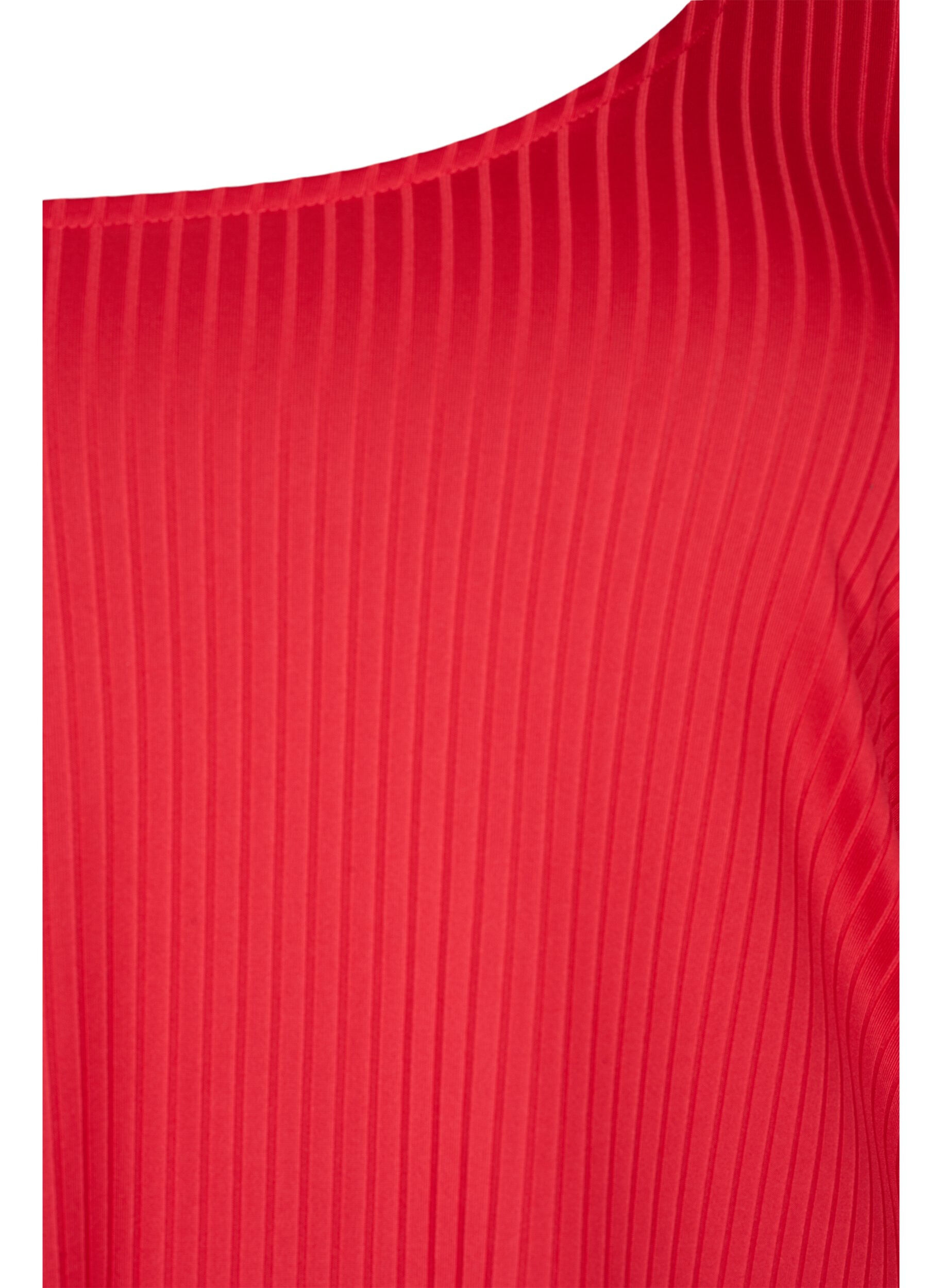 Zizzi One shoulder -pusero, Tango Red, Packshot image number 2