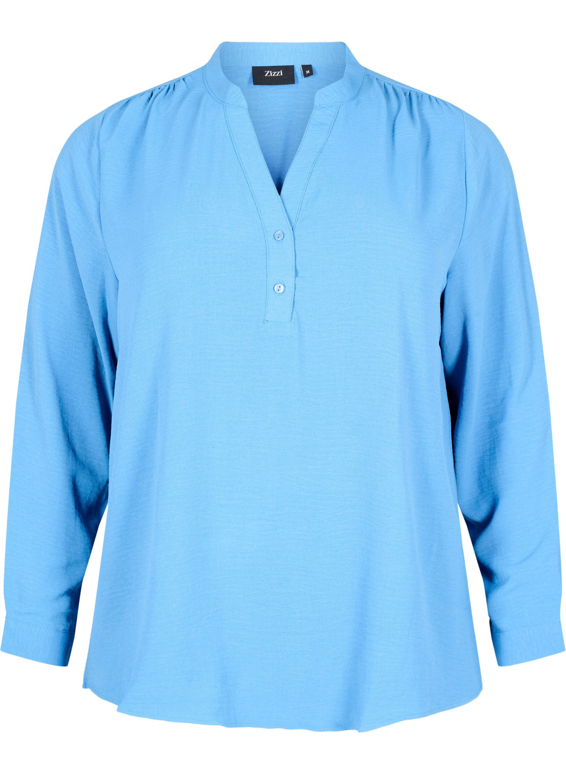 Zizzi Pitk&auml;hihainen paitapusero, jossa on V-p&auml;&auml;ntie, Riverside, Packshot image number 0