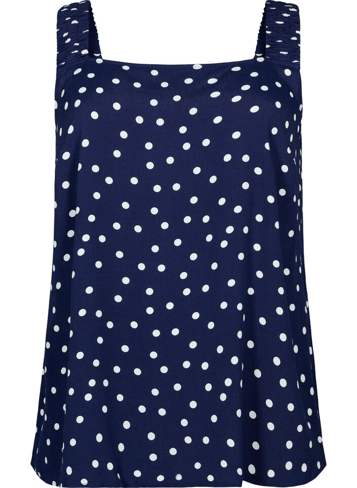 A-mallinen viskoositoppi kuosilla, Peacoat Dot, Packshot image number 0