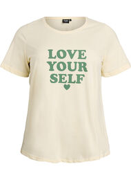 T-paita printill&auml;, Keltainen