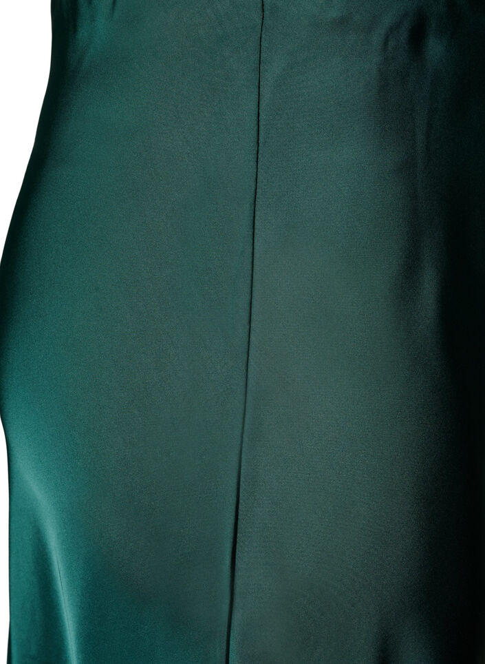 Satiininen midihame, Vihre&auml;, Packshot image number 3