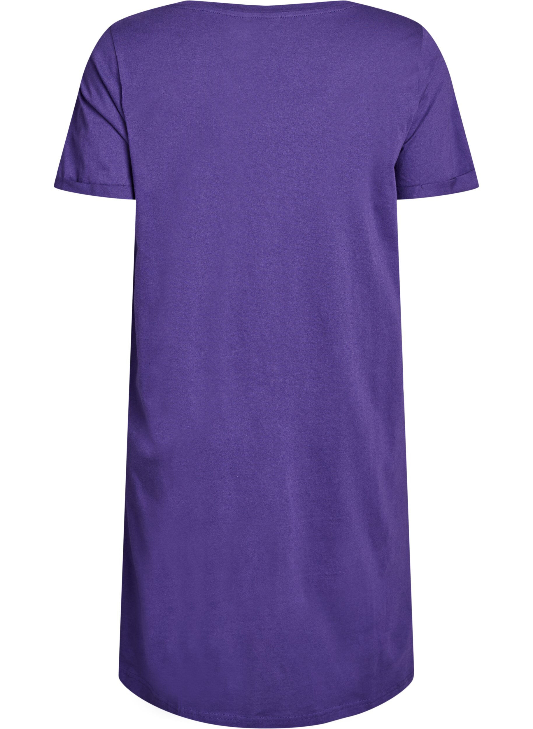 ZizziLyhythihainen y&ouml;paita luomupuuvillaa, Violetti, Packshot image number 1