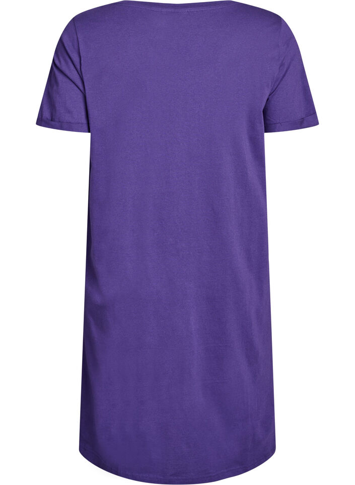 Lyhythihainen y&ouml;paita luomupuuvillaa, Violetti, Packshot image number 1