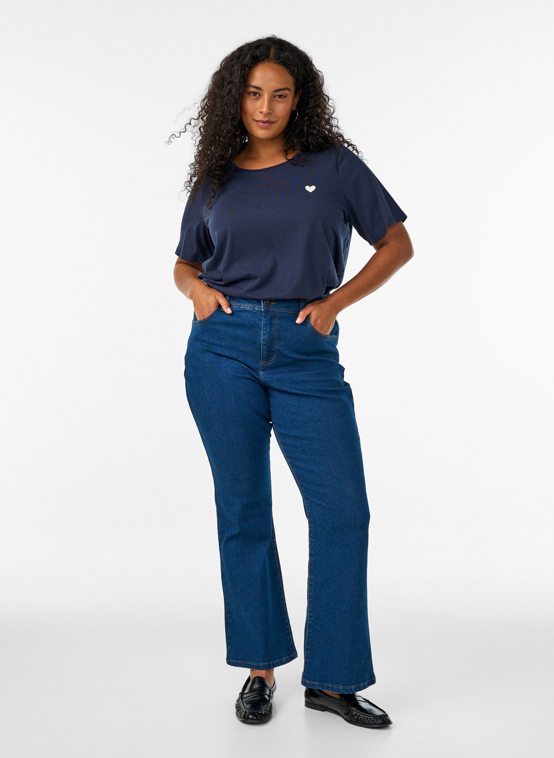 ZizziT-paita printill&auml;, Sininen, Model image number 1