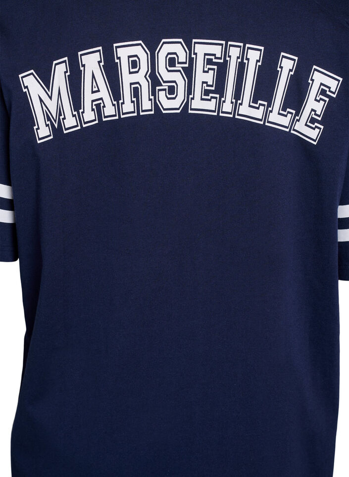 Lyhyt T-paitamekko sporttisilla yksityiskohdilla, Sininen, Packshot image number 3