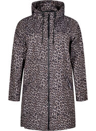 Sadetakki taskuilla ja hupulla, Ruskea