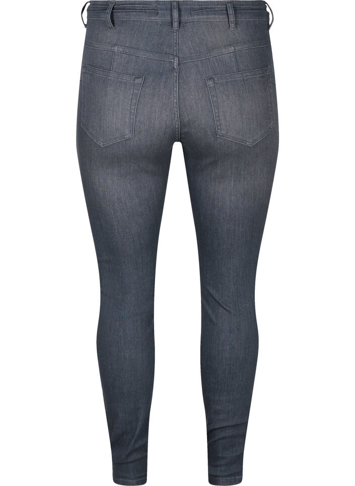Korkeavyötäröiset Amy-farkut push up -efektillä, Grey Denim, Packshot image number 1