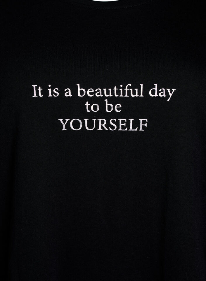 T-paita printill&auml;, Musta, Packshot image number 2