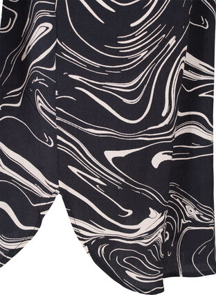 Viskoosinen paitamekko kuosilla, Black Swirl AOP, Packshot image number 3