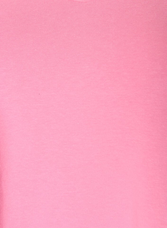 Yksiv&auml;rinen perus t-paita puuvillasta, Vaaleanpunainen, Packshot image number 2