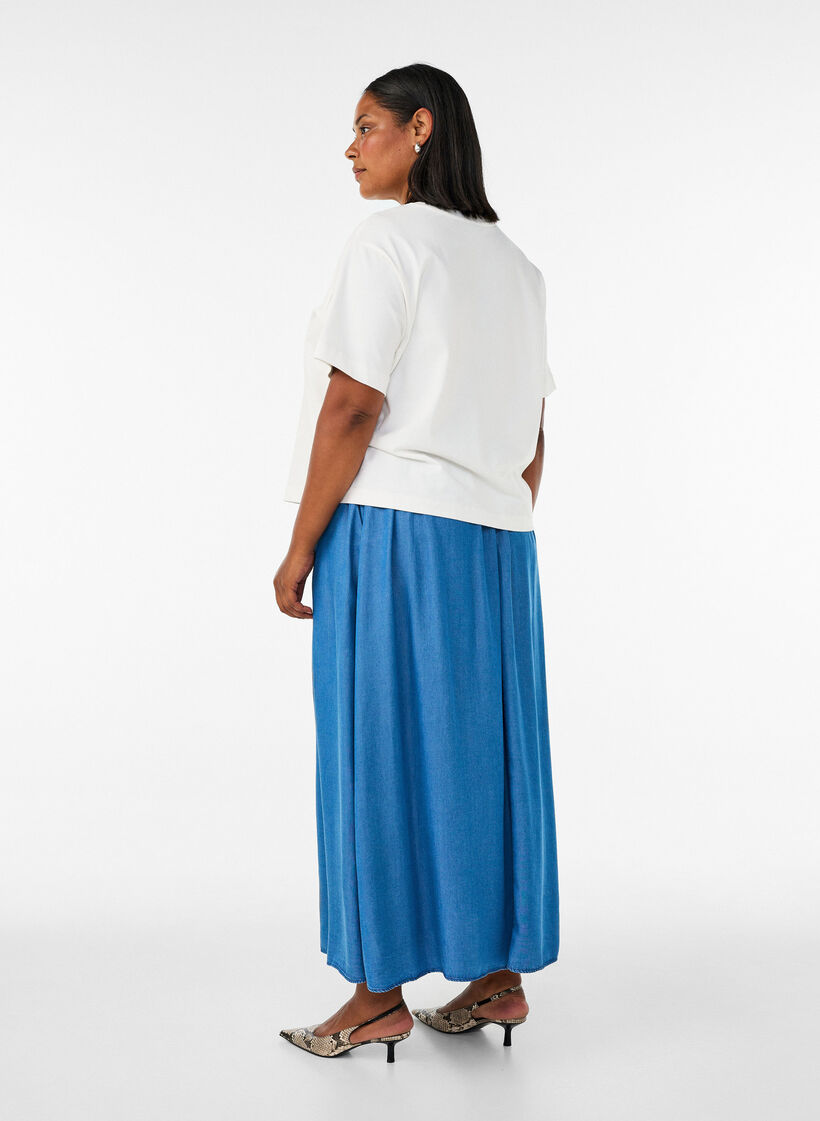 Maxihame denimlookilla TENCEL&trade;-lyocellista, Sininen, Model image number 1