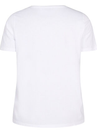 FLASH – kuviollinen t-paita, Bright White, Packshot image number 1