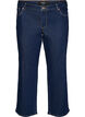 Cropped straight fit -farkut normaalilla vy&ouml;t&auml;r&ouml;ll&auml;, Sininen, Packshot image number 0