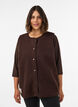 Fleece-liivi neppareilla ja sivutaskuilla, Ruskea, Model image number 0