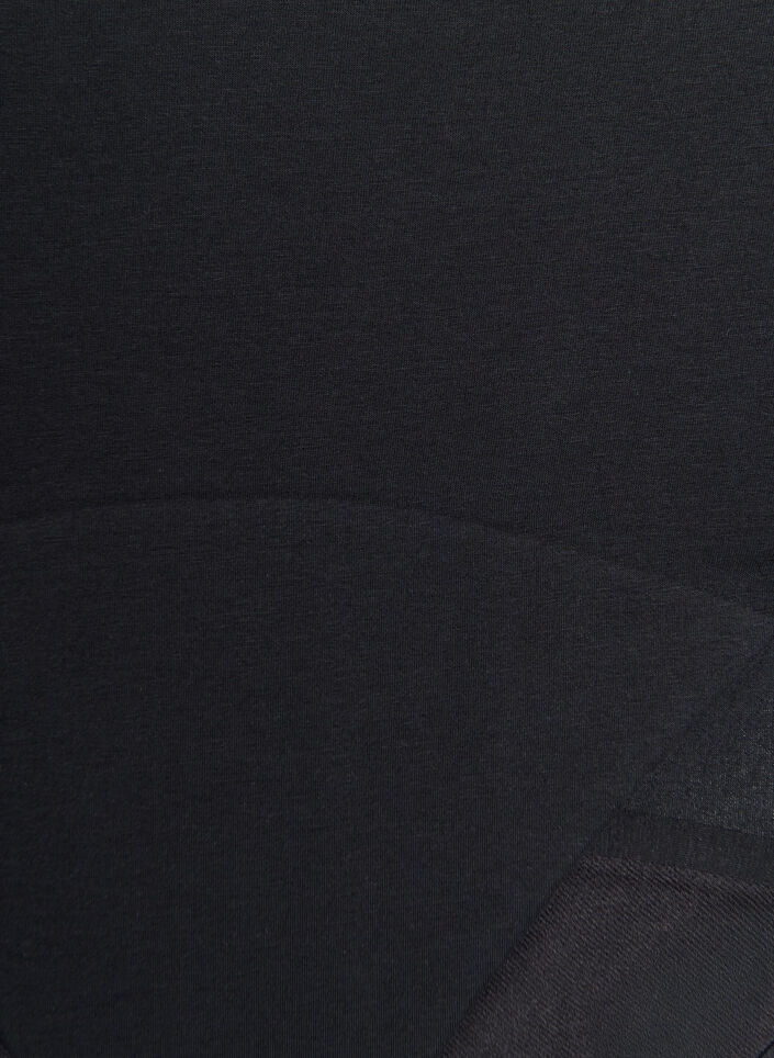 Korkeavy&ouml;t&auml;r&ouml;iset puuvillaiset kuukautisalushousut, Musta, Packshot image number 2