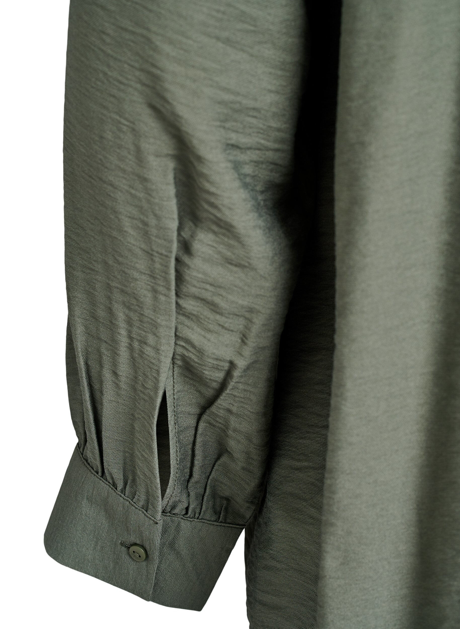 Zizzi Viskoosipaita A-linjaisella leikkauksella, Vihre&auml;, Packshot image number 3