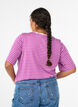 T-paita TENCEL&trade; Lyocellista ja raidoilla, Violetti, Model image number 2