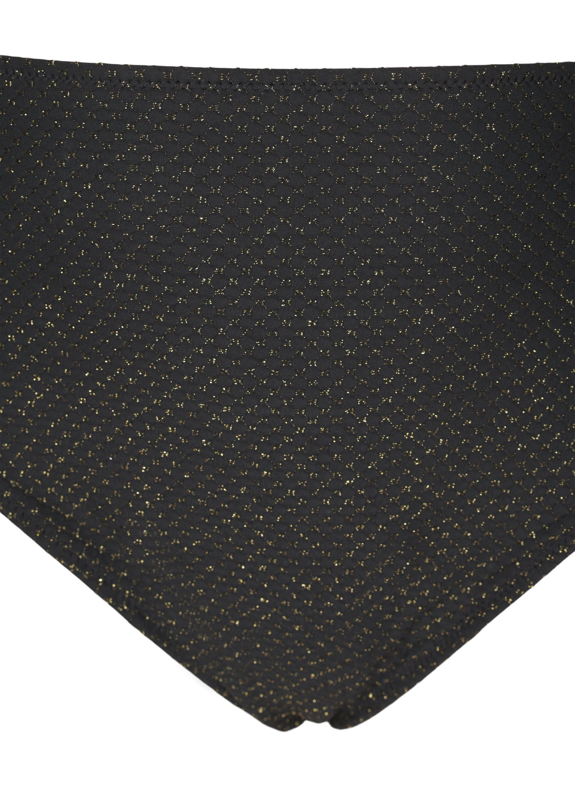 Zizzi Bikinihousut glitterill&auml; ja tai-leikkauksella, Musta, Packshot image number 2