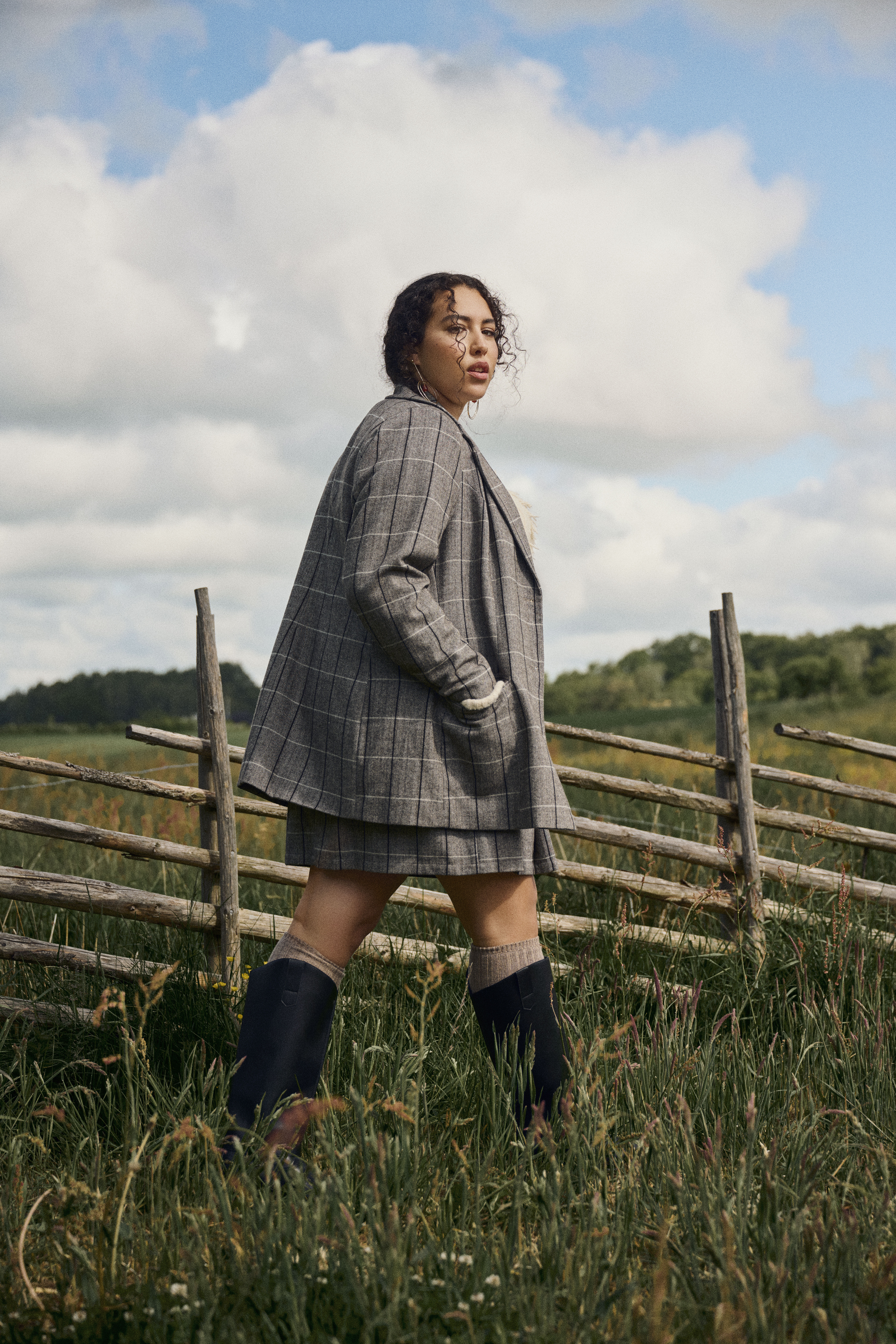 Zizzi Harmaat ruudut, , Model