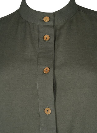 taskullinen paita pellavasekoitetta, Thyme, Packshot image number 2