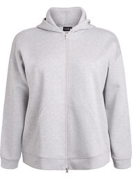 Scuba-huppari vetoketjulla ja taskuilla, Harmaa