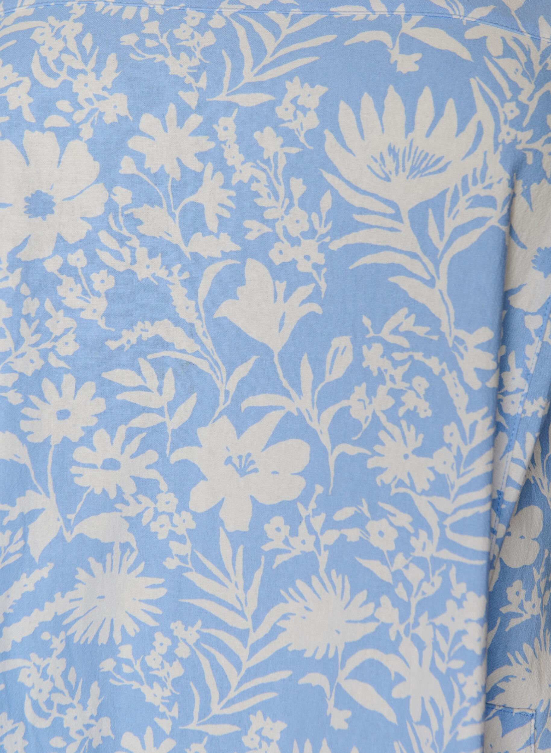 Zizzi Lyhythihainen painokuvioitu puuvillamekko, Vanilja, Packshot image number 2