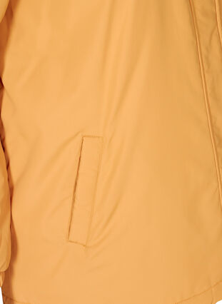 Takki keinoturkiksella ja säädettävällä vyötäröllä, Spruce Yellow, Packshot image number 3