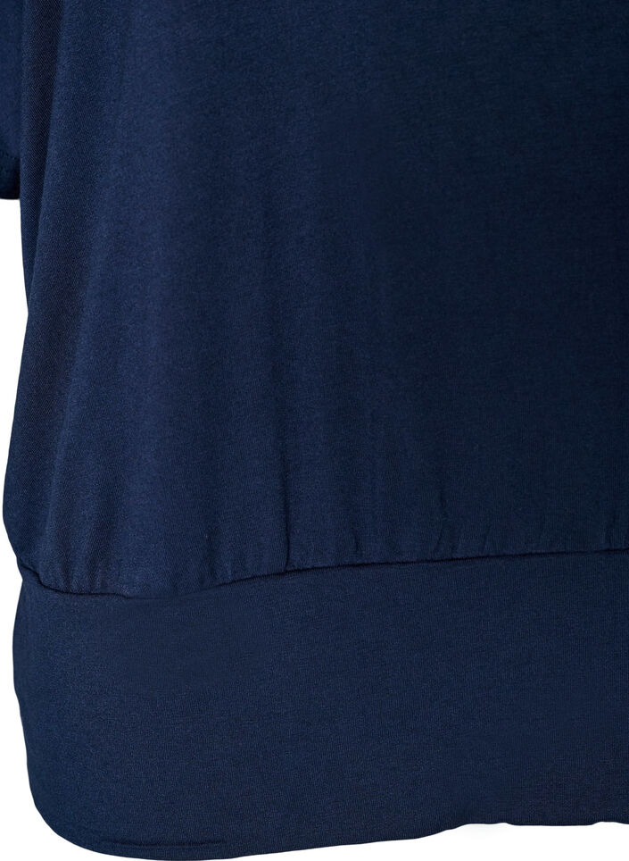 Jerseypusero kyyn&auml;rpituisilla pallohihoilla, Sininen, Packshot image number 3