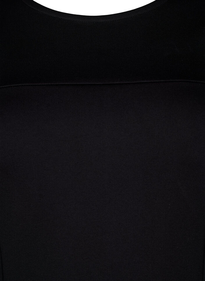 A-mallinen mekko 3/4-pituisilla hihoilla, Musta, Packshot image number 2