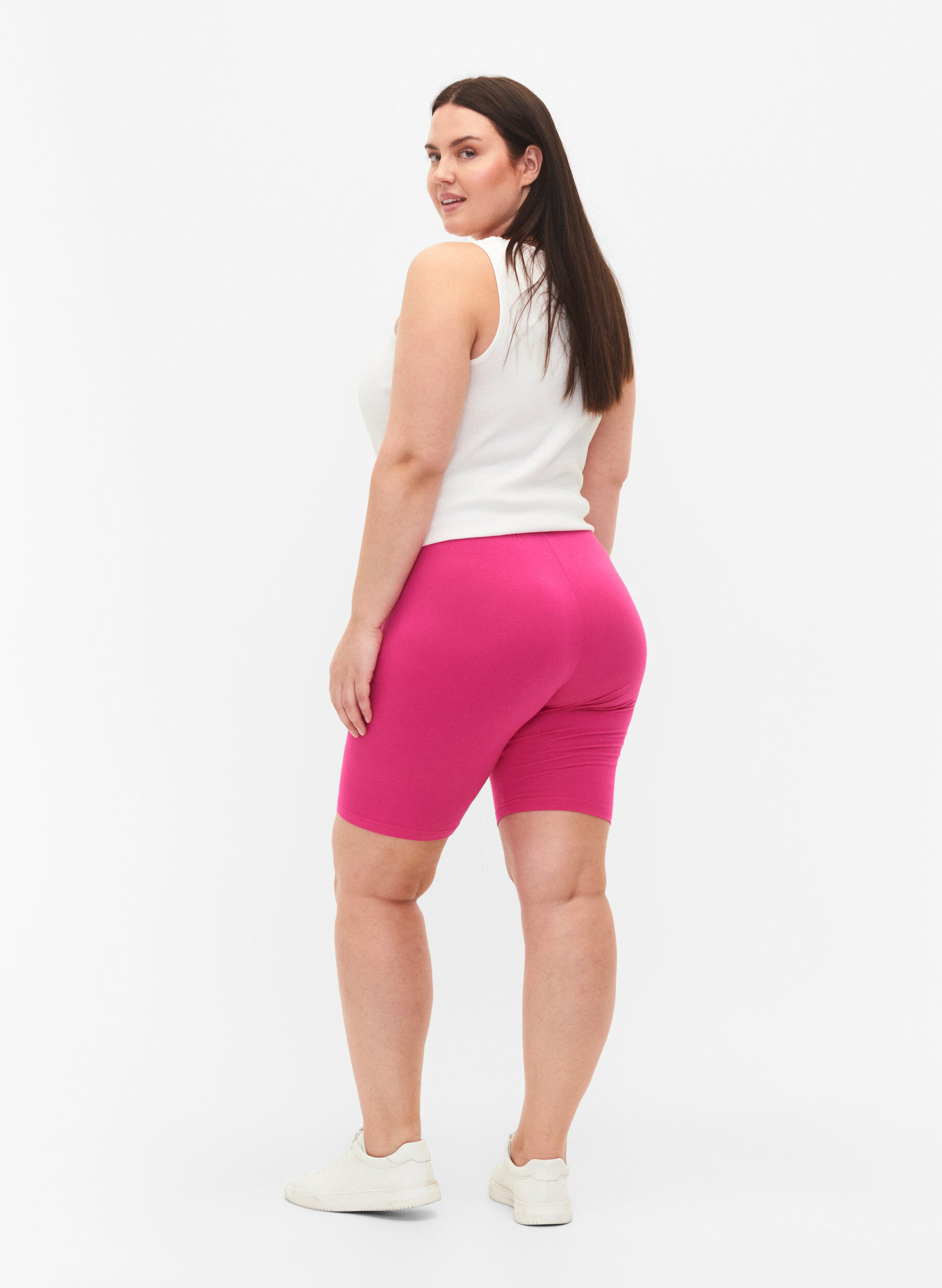ZizziYksiv&auml;riset perus py&ouml;r&auml;ilyshortsit , Vaaleanpunainen, Model image number 2