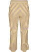 Raidalliset pyjamahousut korkealla vy&ouml;t&auml;r&ouml;ll&auml; ja leveill&auml; lahkeilla, Keltainen, Packshot image number 1