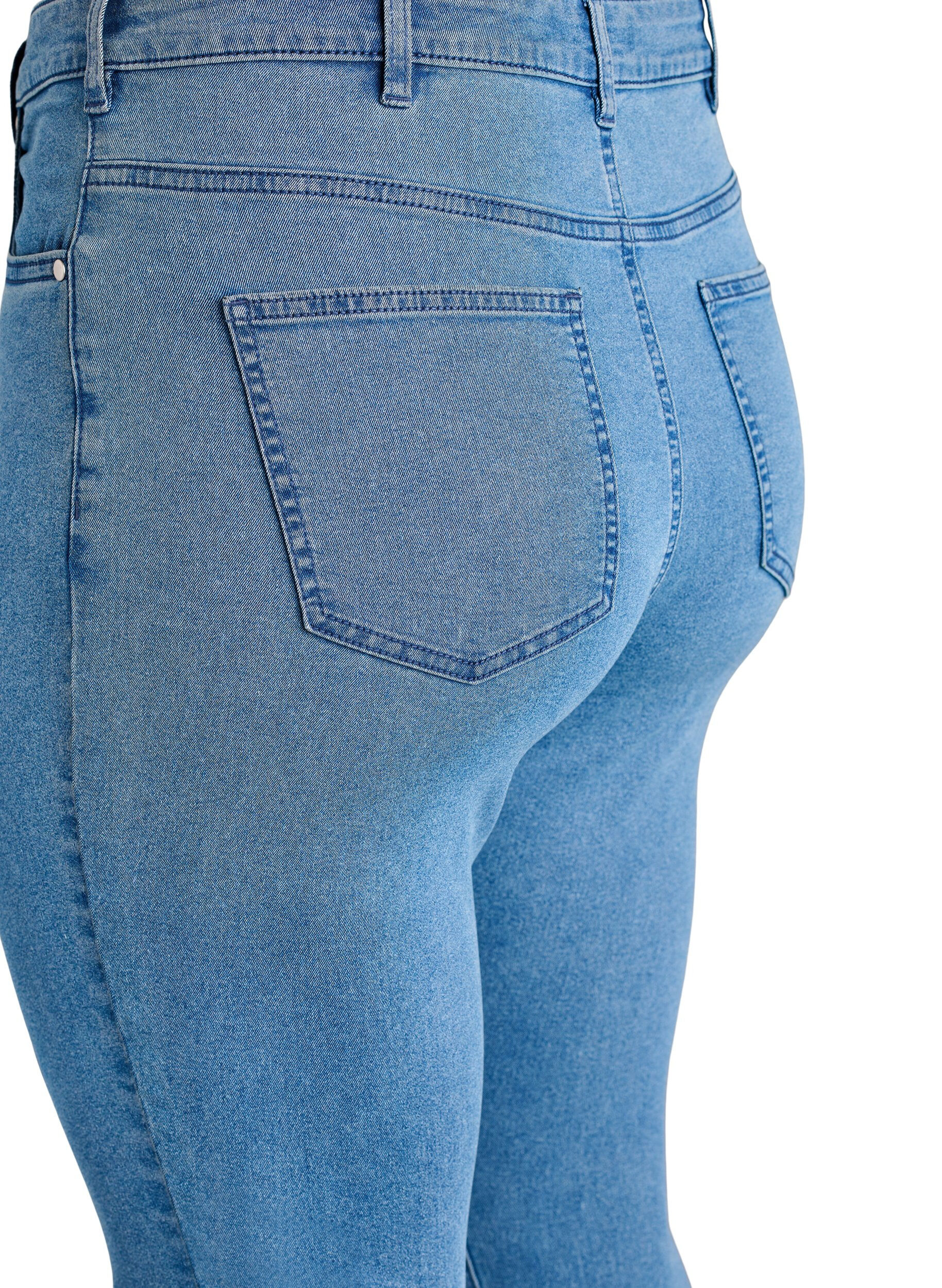 ZizziAmy korkea vy&ouml;t&auml;r&ouml;iset super slim fit -farkut, Sininen, Packshot image number 3