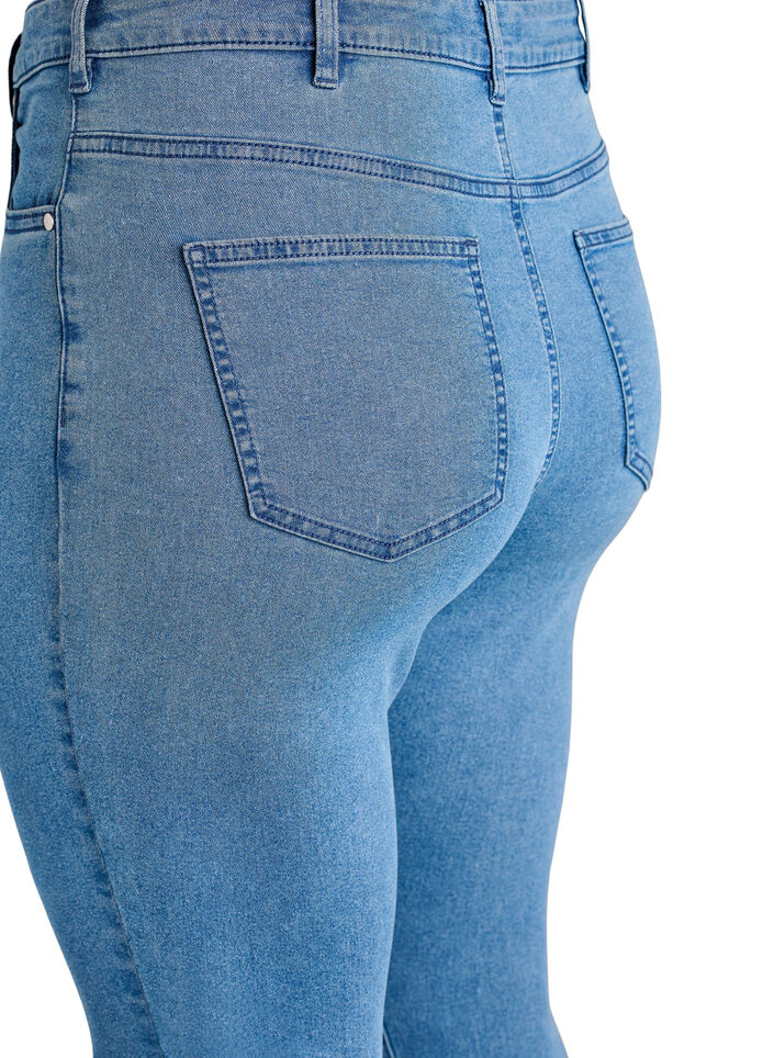 Amy korkea vy&ouml;t&auml;r&ouml;iset super slim fit -farkut, Sininen, Packshot image number 3