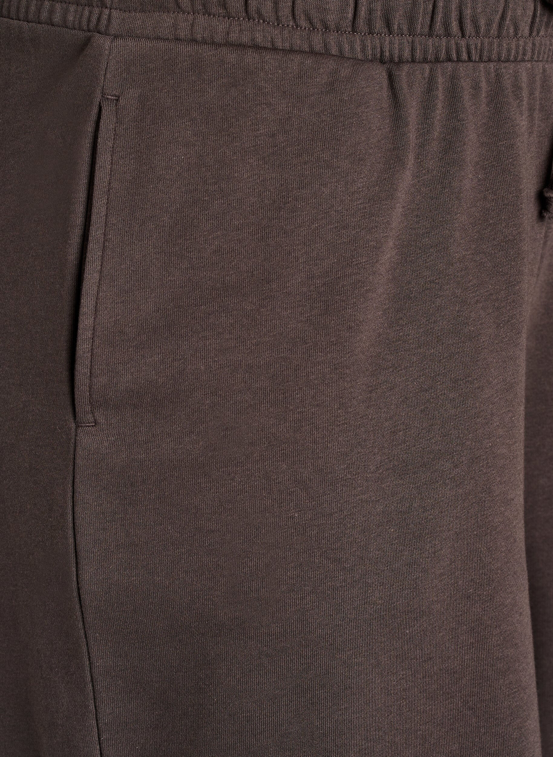 Zizzi Korkeavy&ouml;t&auml;r&ouml;iset swetarihousut taskuilla, Ruskea, Packshot image number 2