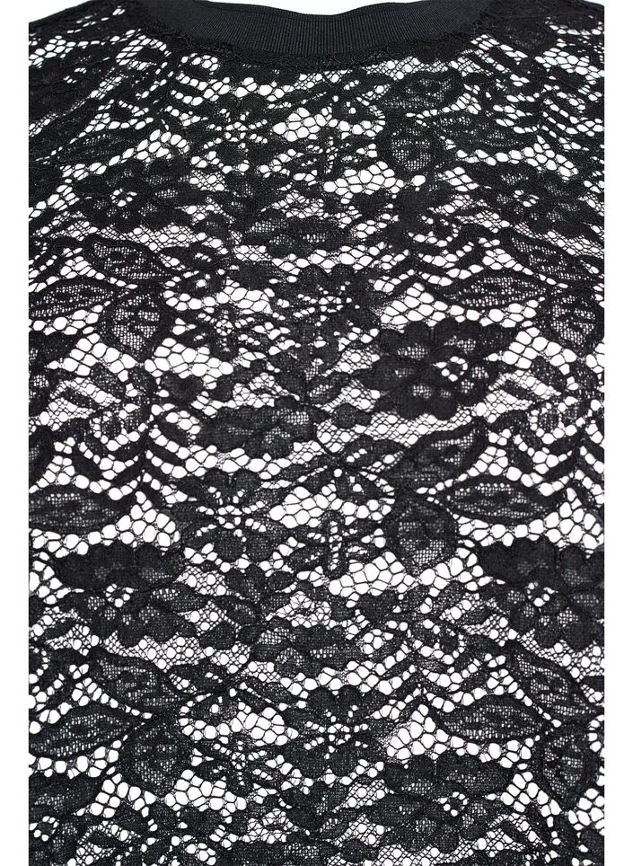 Pitsipusero lyhyillä hihoilla ja pyöreällä pääntiellä, Musta, Packshot