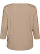 Jerseypusero 3/4-hihoilla, Beige, Packshot image number 1