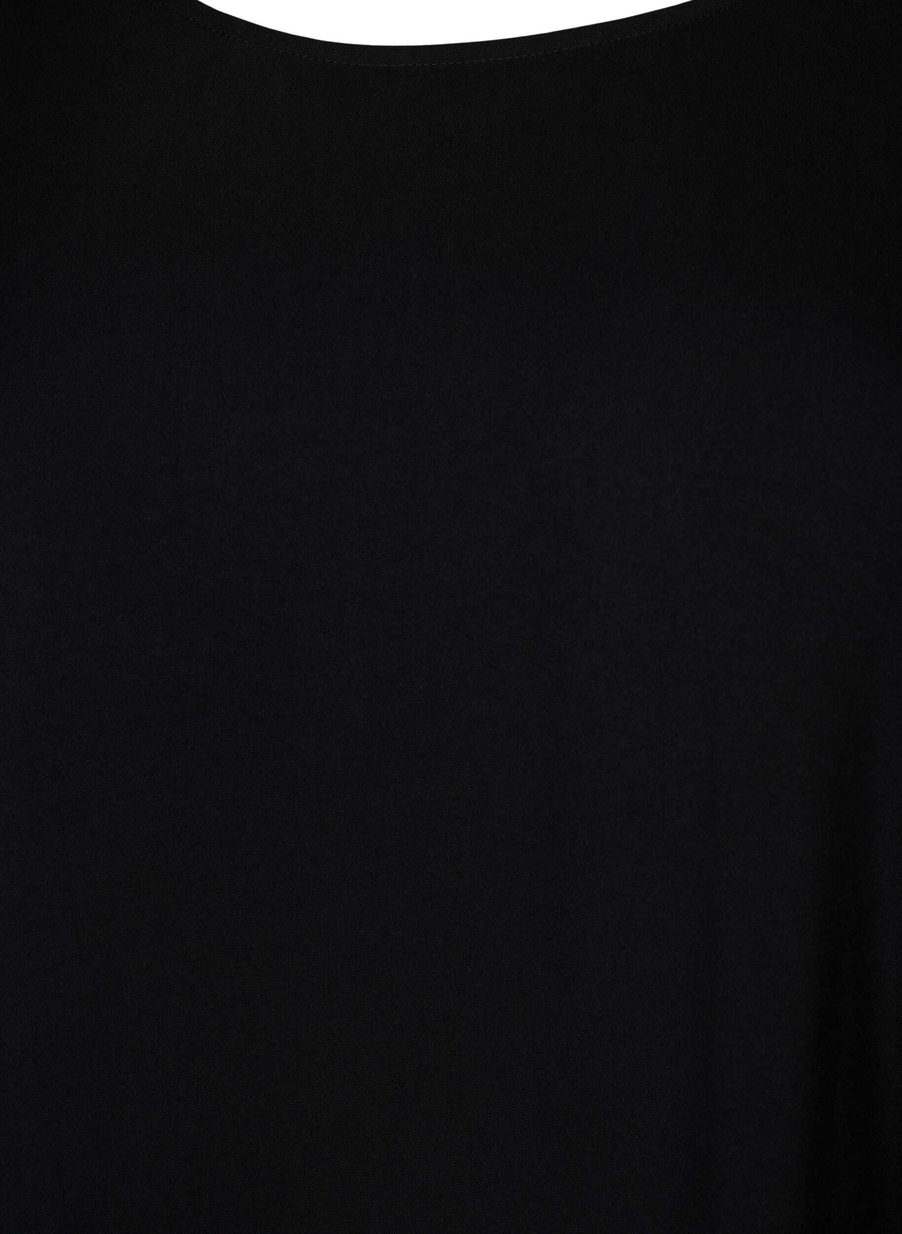 ZizziViskoosimekko leikkauslinjalla, Musta, Packshot image number 2