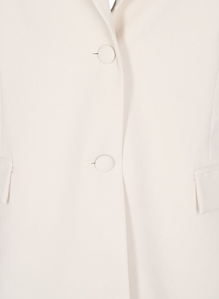 Klassinen bleiseri nappikiinnityksell&auml;, Beige, Packshot image number 2