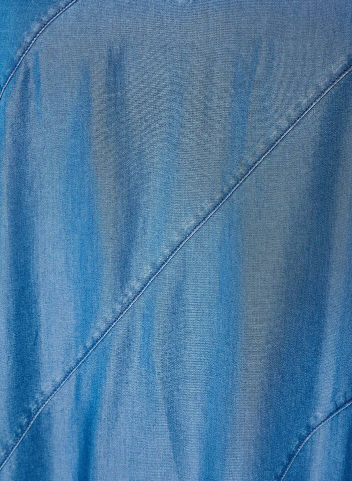 Denim-look -mekko TENCEL&trade; Lyocellista olkaimilla, Sininen, Packshot image number 2