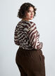Mesh-pusero printill&auml;, Ruskea, Model image number 2