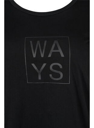 Lyhythihainen puuvillainen t-paita printillä , Black WAYS, Packshot image number 2