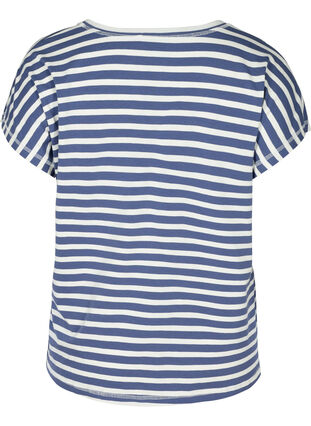Raidallinen t-paita puuvillasta, Twilight Blue Stripe, Packshot image number 1