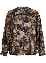 Painokuvioitu pusero napeilla, Vihreä