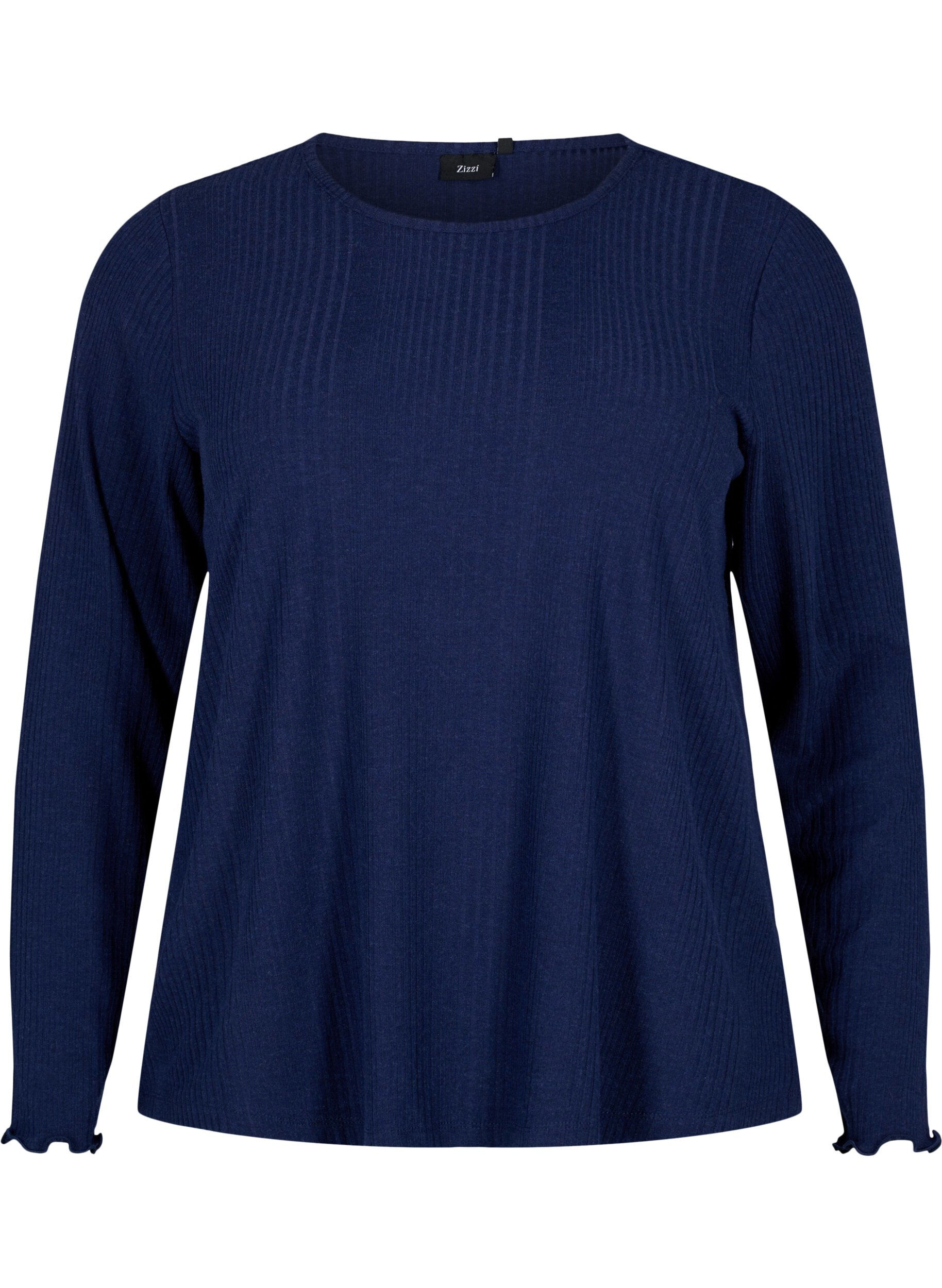 Zizzi Pitk&auml;hihainen pusero raitakuviolla, Night Sky Mel., Packshot image number 0